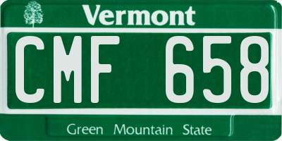 VT license plate CMF658