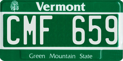 VT license plate CMF659