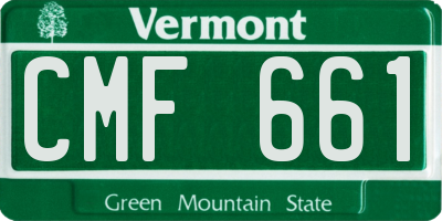 VT license plate CMF661