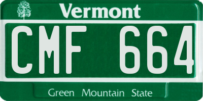 VT license plate CMF664
