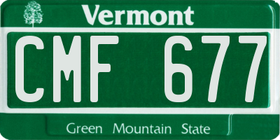 VT license plate CMF677