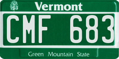 VT license plate CMF683
