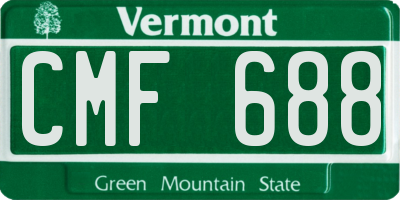 VT license plate CMF688