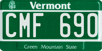 VT license plate CMF690