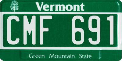 VT license plate CMF691