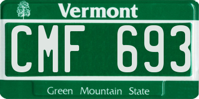 VT license plate CMF693