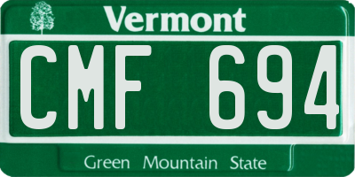 VT license plate CMF694