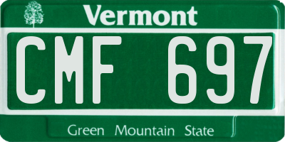 VT license plate CMF697