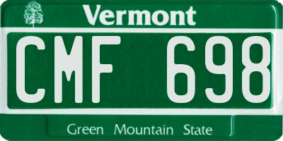 VT license plate CMF698