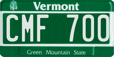 VT license plate CMF700