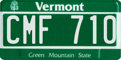 VT license plate CMF710