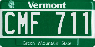 VT license plate CMF711