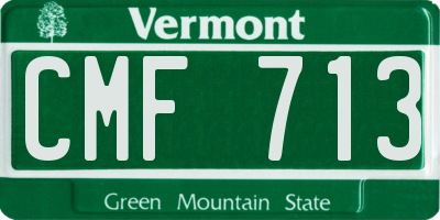VT license plate CMF713