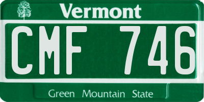 VT license plate CMF746