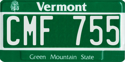 VT license plate CMF755