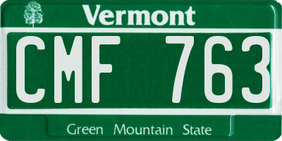 VT license plate CMF763