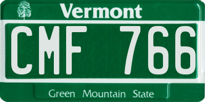 VT license plate CMF766