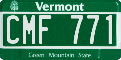 VT license plate CMF771