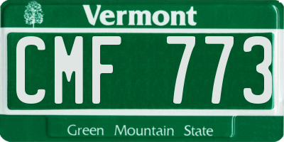 VT license plate CMF773