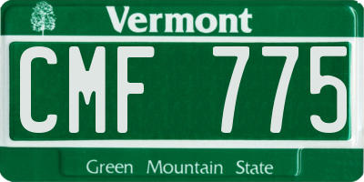 VT license plate CMF775