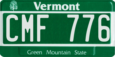 VT license plate CMF776