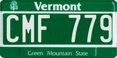 VT license plate CMF779