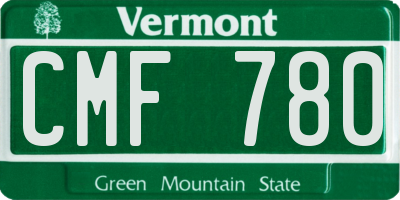 VT license plate CMF780