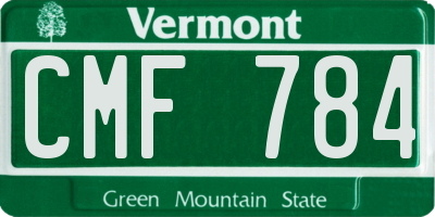 VT license plate CMF784
