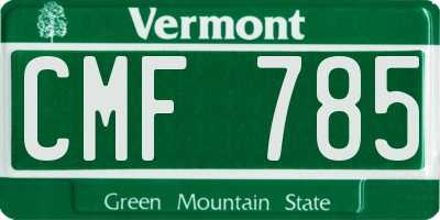VT license plate CMF785