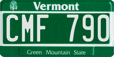 VT license plate CMF790