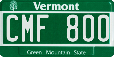 VT license plate CMF800