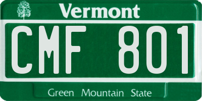 VT license plate CMF801