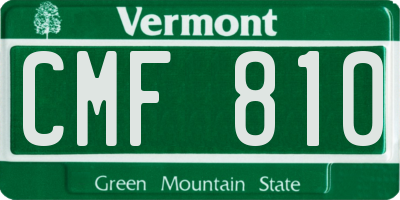 VT license plate CMF810