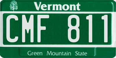 VT license plate CMF811