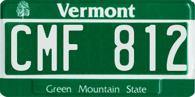 VT license plate CMF812