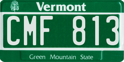 VT license plate CMF813