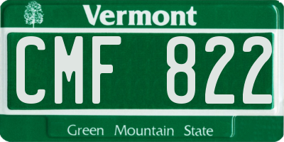 VT license plate CMF822
