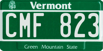 VT license plate CMF823