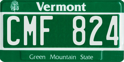 VT license plate CMF824