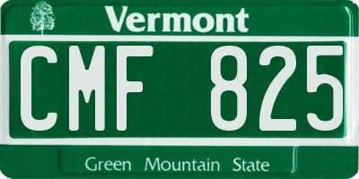 VT license plate CMF825
