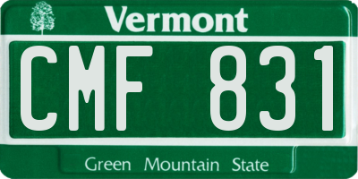 VT license plate CMF831