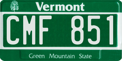 VT license plate CMF851