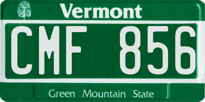 VT license plate CMF856