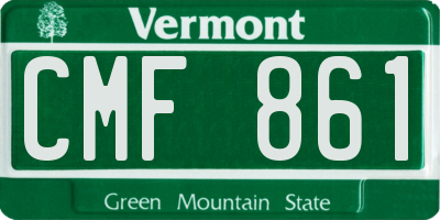 VT license plate CMF861
