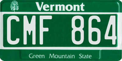 VT license plate CMF864