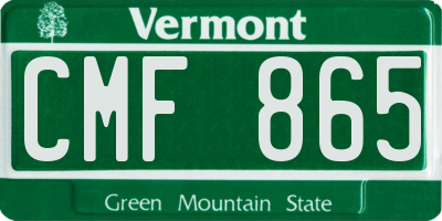 VT license plate CMF865