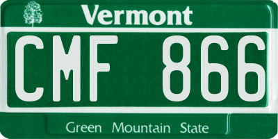 VT license plate CMF866