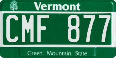 VT license plate CMF877