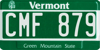 VT license plate CMF879