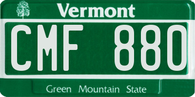 VT license plate CMF880